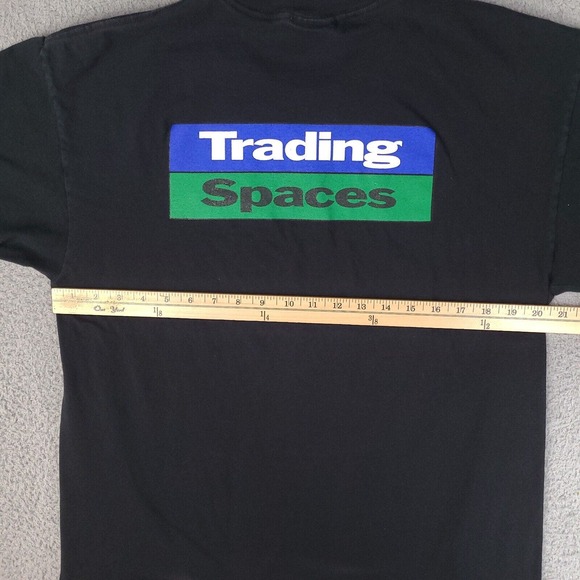Vintage Discovery Channel TLC Trading Spaces T-Shirt Large Black Short Sleeve - Picture 11 of 14